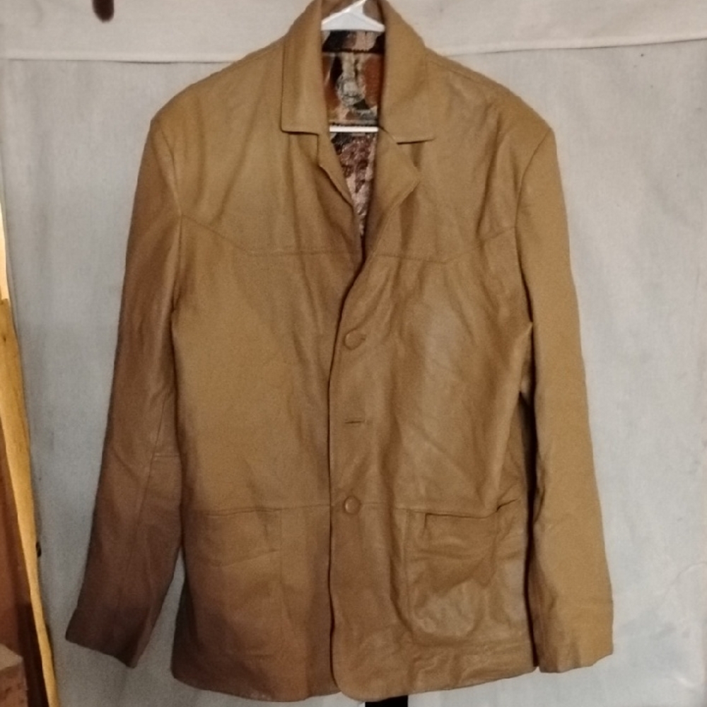 Men's Tan Leather Jacket